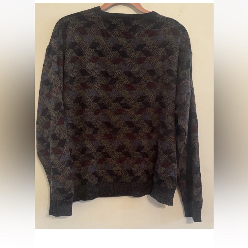 Vintage Munsingwear Men’s Geometric Knit Sweater Size L Multicolor Crewneck